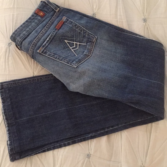 7 For All Mankind Denim - Vintage 7 For All Mankind “A” Pocket authentic wash jeans